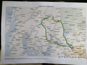 The different "lochs" we saw highlighted on a map of Scotland